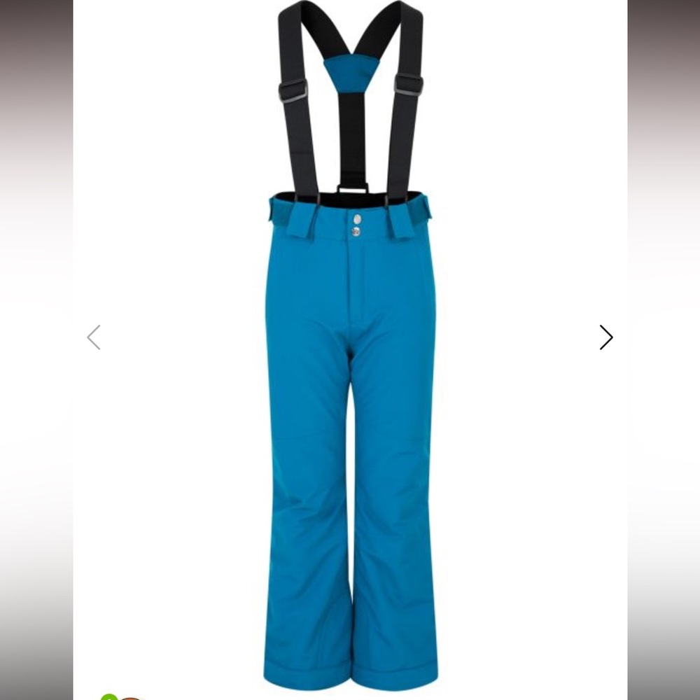 Dare2b Outmove II Blue Insulated Unisex Youth Bib Ski & Snow Pants